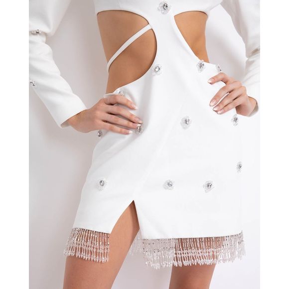 PATBO HAND-BEADED CUT-OUT BLAZER MINI DRESS - Picture 5 of 13